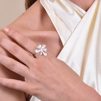 Bloom Artisan Silver Open Ring image