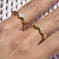 Love Is All Around Artisan Open Ring (Gold) image