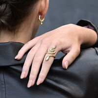 Blythia Sculptural Serpent Open Ring (Gold) image