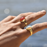 Blaze Carnelian Quartz Open Ring image
