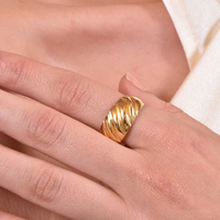 Lux Gold Vermeil Croissant Open Ring image