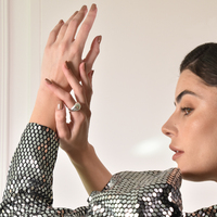 Elvera Modern Dome Open Ring - Silver image