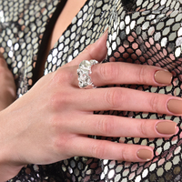 Ezra Sculpture Open Ring - Silver image