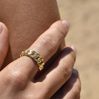 Malina Modern Muse Link Chain Open Ring image