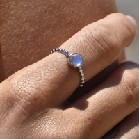 Callisto Artisan Moonstone Open Ring (Silver) image