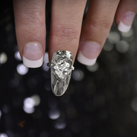 Thelma Arsty Nail Open Ring (Silver) image