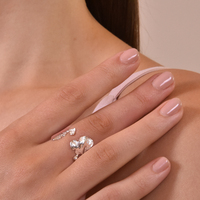 Cajsa Artisan Petal Hug Open Ring image