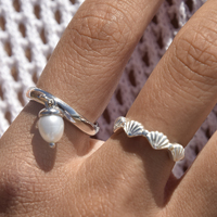 Artemi Artisan Pearl Drop Open Ring image