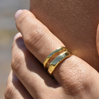 Elanor Twin Line Open Ring (Gold Vermeil) image