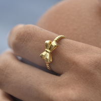 Tilda Artisan Bow Tie Open Ring (Gold) image
