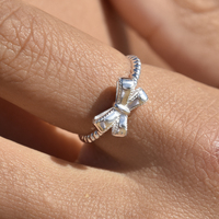 Tilda Artisan Bow Tie Open Ring (Silver) image