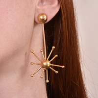Soleste 24K Artisan Sun Drop Earrings image