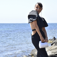 Elka Artsy Resin Clutch (Pearl White)