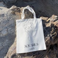 She Is Aquarius Eco Zodiac Muse Tote Bag
