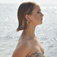 McKenna 24K Bowl Chain Earrings (Imperfect)