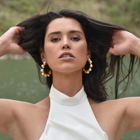 Annalisa 24K Natural Pearl Hoop Earrings