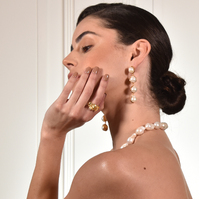 Esmerelda Luxury Baroque Pearl Earrings - Gold