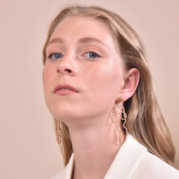 Eimear Female Body Line Art Earrings (my ears are pierced)