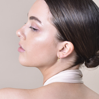 Adina Beaded Dainty Cross Drop Earrings (Gold Vermeil)