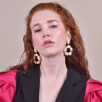 Laurent Luxury Baroque Pearl Hoop Earrings (My ears are pierced)