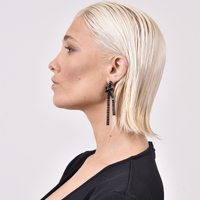 Laila Noir Knot Earrings