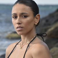 Liana Bow Tie Hoop Earrings (Gold)