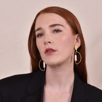 Kloe 24K Cats Eye Stone Earrings (my ears are pierced)