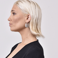 Mavis Silver Chain Bag Earrings