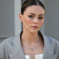 Tate Sculptural Huggie Hoop Earrings (Silver)