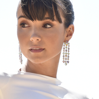 Tourmaline Zirconia Crystal Encrusted Earrings