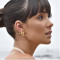 Chante Croissant C Hoop Earrings (Gold Vermeil)