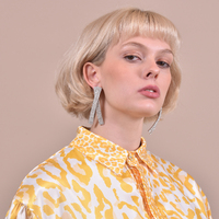 Daur Diamante Ribbon Earrings