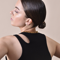 Lior Gold Vermeil Topaz Chain Cuff Earrings (Pair)