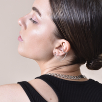 Lior Silver Topaz Chain Cuff Earrings (Pair)