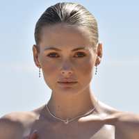 Aka Dainty Sculptural Pebble Drop Earrings (Silver)