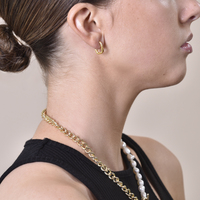 Loki Minimalist U Huggie Earrings (Gold)