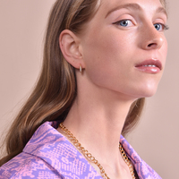 Delphi 18K Dainty Shimmer Sleeper Earrings