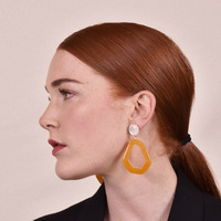 Symone Modern Geo Drop Earrings (my ears are pierced)