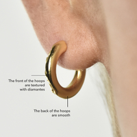 Briar Sculptural Sparkle Hoop Earrings (Gold Vermeil)