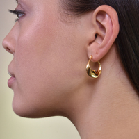 Raquel Flow Huggie Earrings (Gold Vermeil)