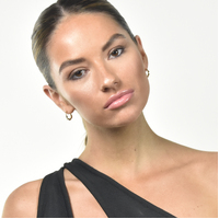 Elodie Artsy Fluid Hoop Earrings (Gold Vermeil)