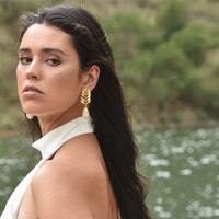 Etienne 24K Baroque Pearl Drop Earrings