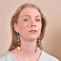 Allyriane Earthy Glory Statement Earrings (for non-pierced ears)