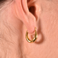 Krista Modern Bowl Huggie Earrings - Gold