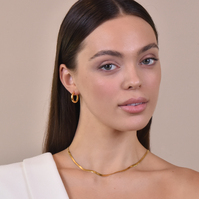 Zora Modern Gold Hoop Earrings