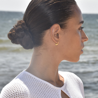 Femi Classic Heart Huggie Earrings (Gold)