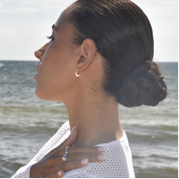 Femi Classic Heart Huggie Earrings (Silver)