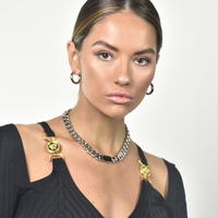 Abella Classic C Hoop Earrings (Silver)