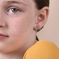Little Broccoli Dainty Stud Earrings (Gold)