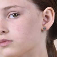 Little Broccoli Dainty Stud Earrings (Silver)